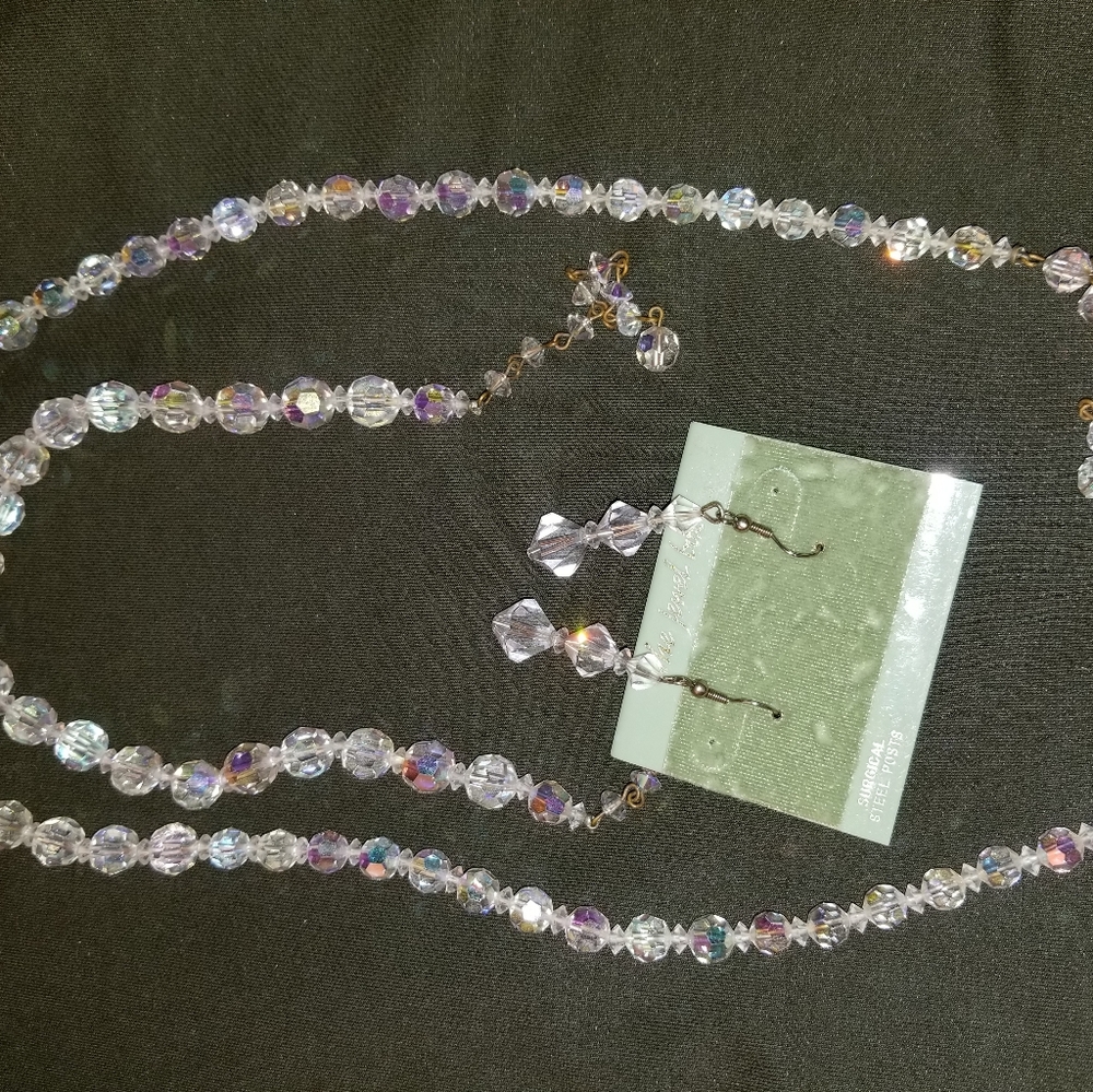 Vintage CLEAR beaded trio - Picture 4 of 4